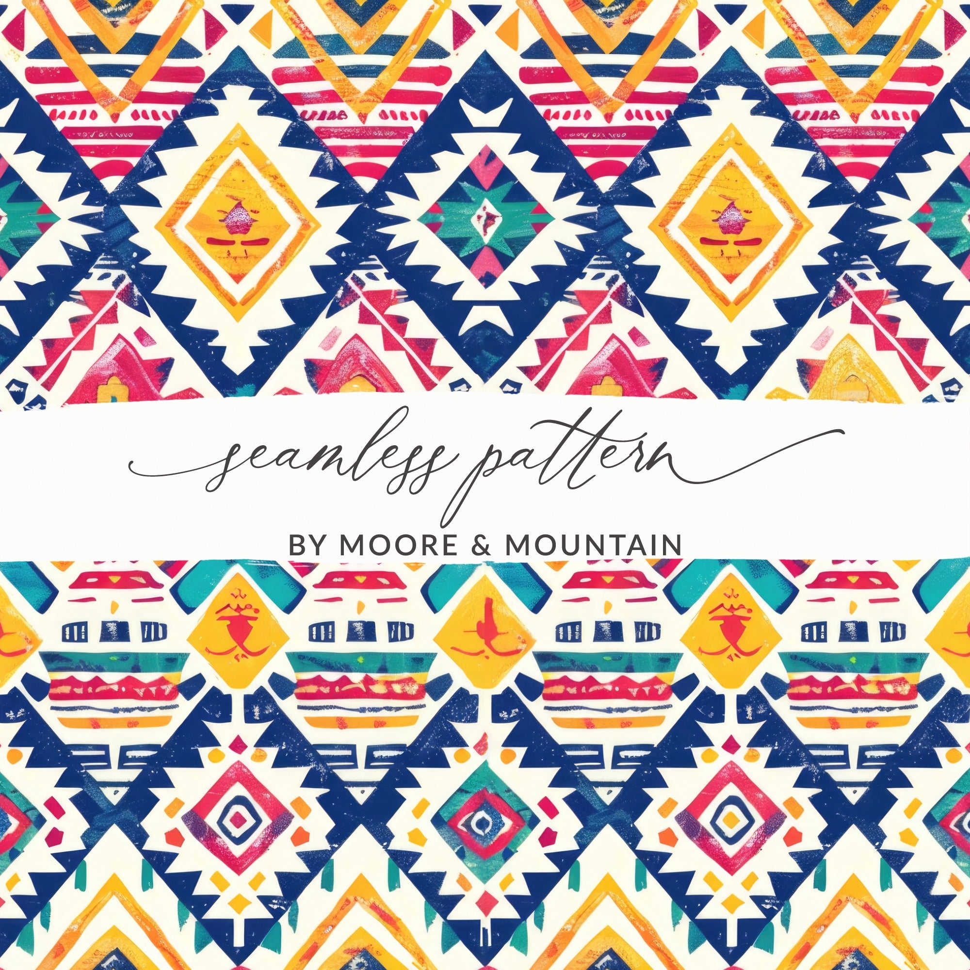 Seamless Pattern by Moore & Mountain on Colorful Product