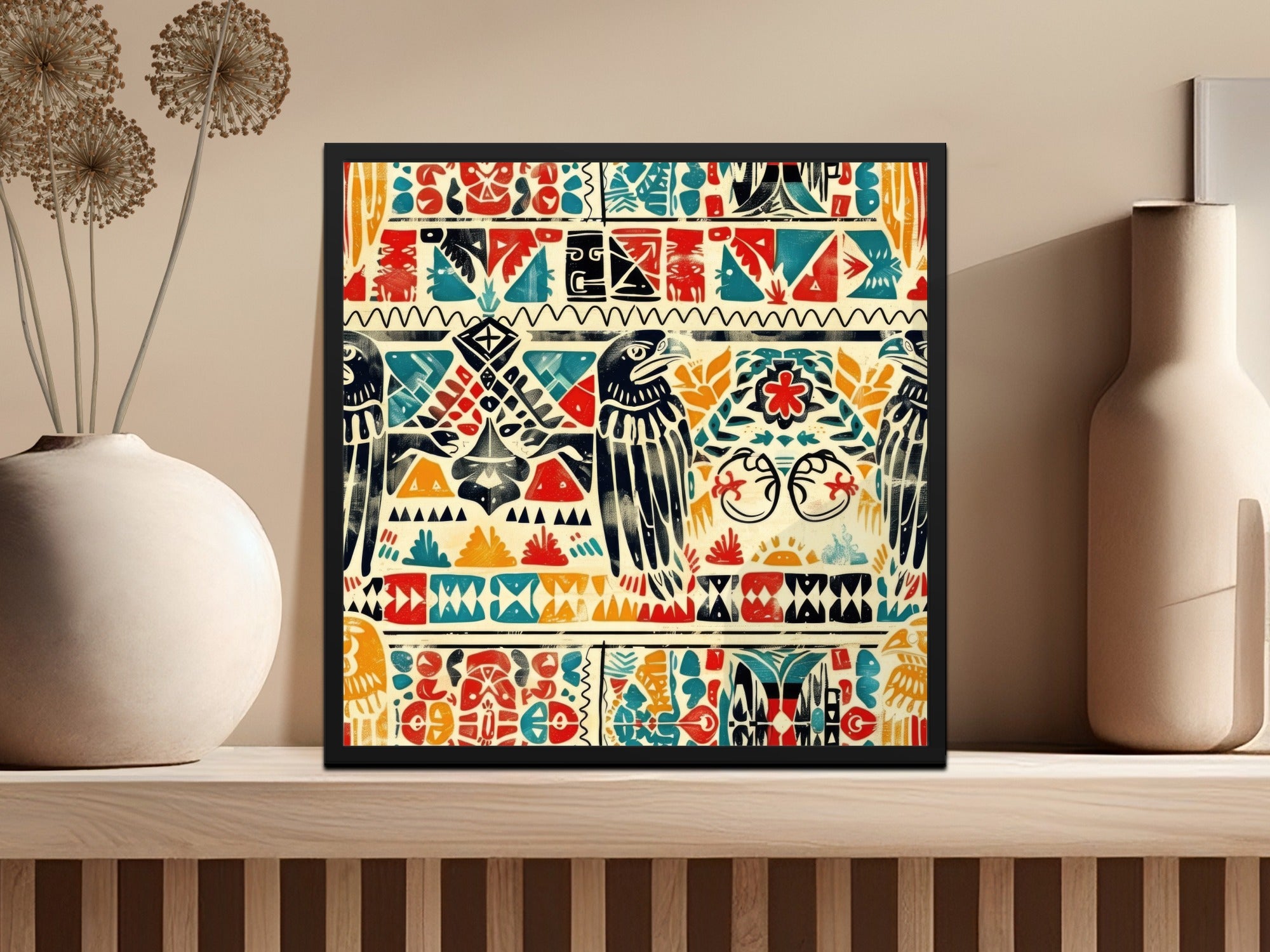 Colorful Geometric Pattern Wall Art Decor Prints