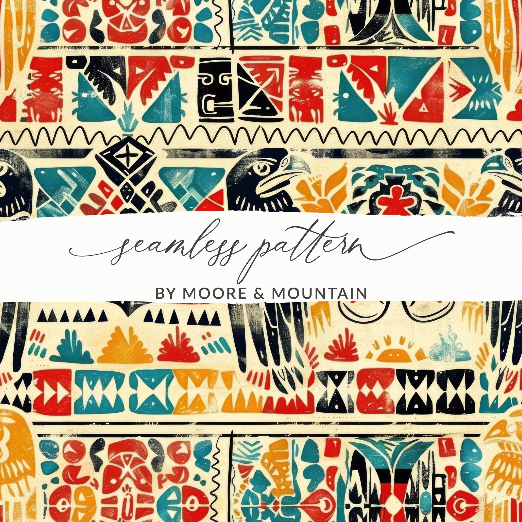 Seamless Pattern by Moore & Mountain colorful product