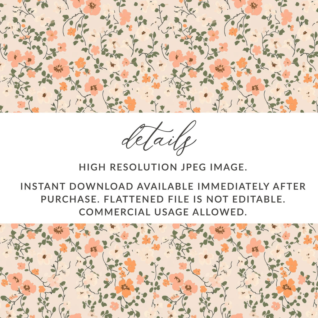Seamless Blush Pink Flower Background Digital - Moore and Mountain