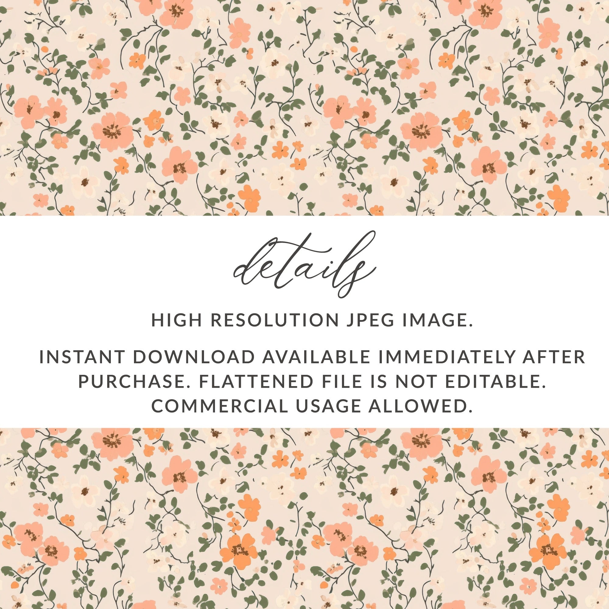Seamless Blush Pink Flower Background Digital - Moore and Mountain
