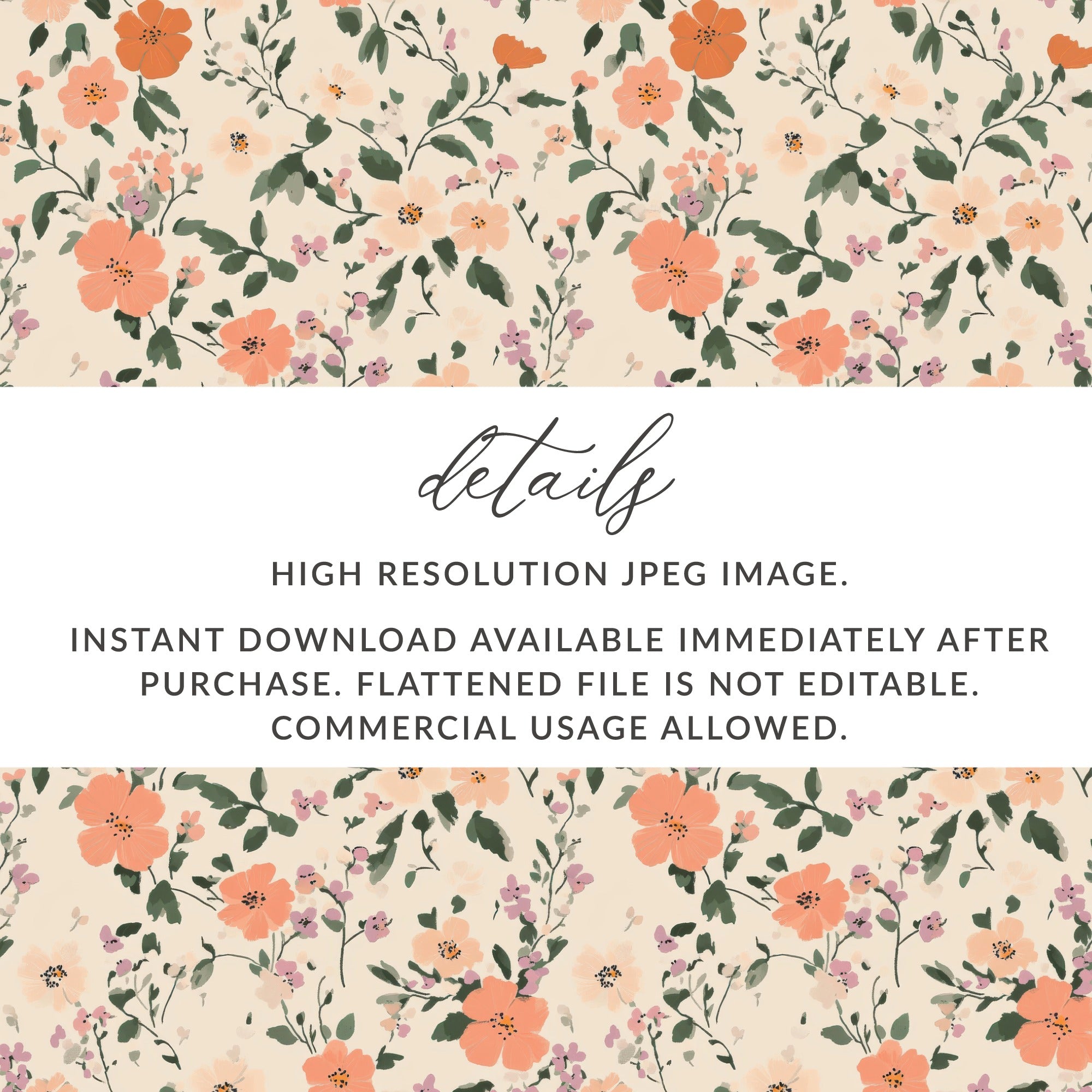 Seamless Blush Pink Flower Background Digital - Moore and Mountain