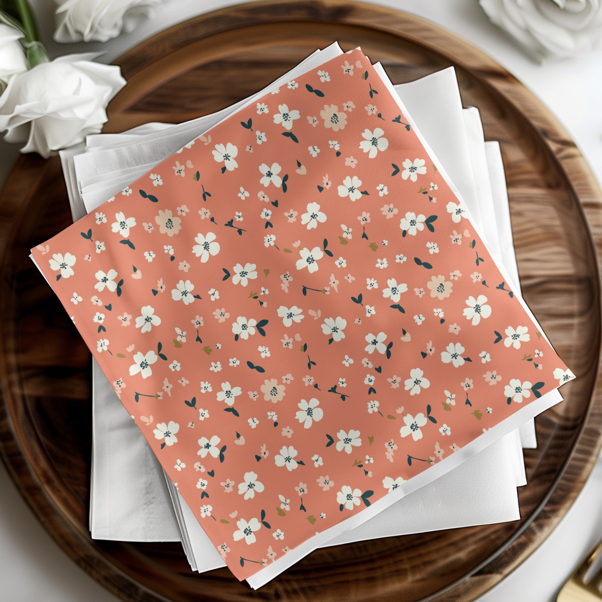 Seamless Blush Pink Flower Background Digital - Moore and Mountain