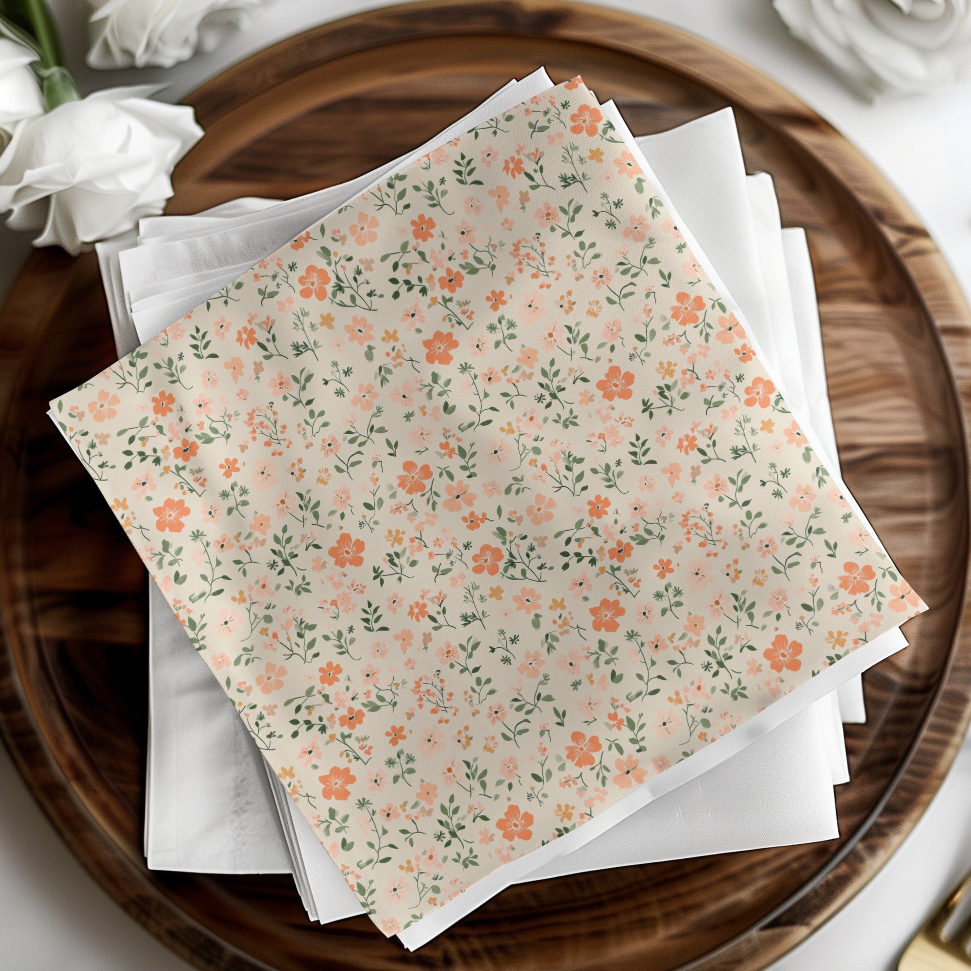 Seamless Blush Pink Flower Background Digital - Moore and Mountain