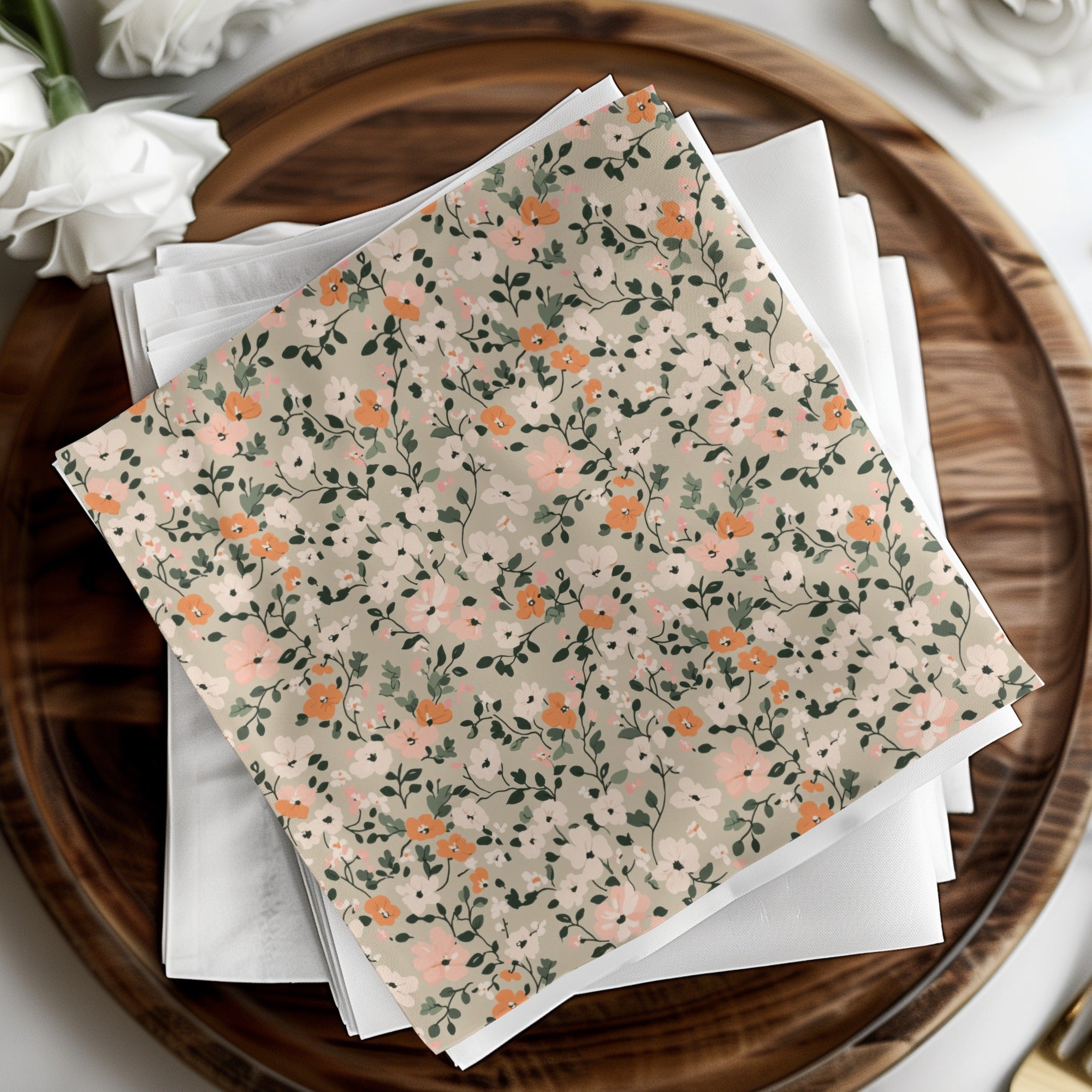 Seamless Blush Pink Flower Background Digital - Moore and Mountain