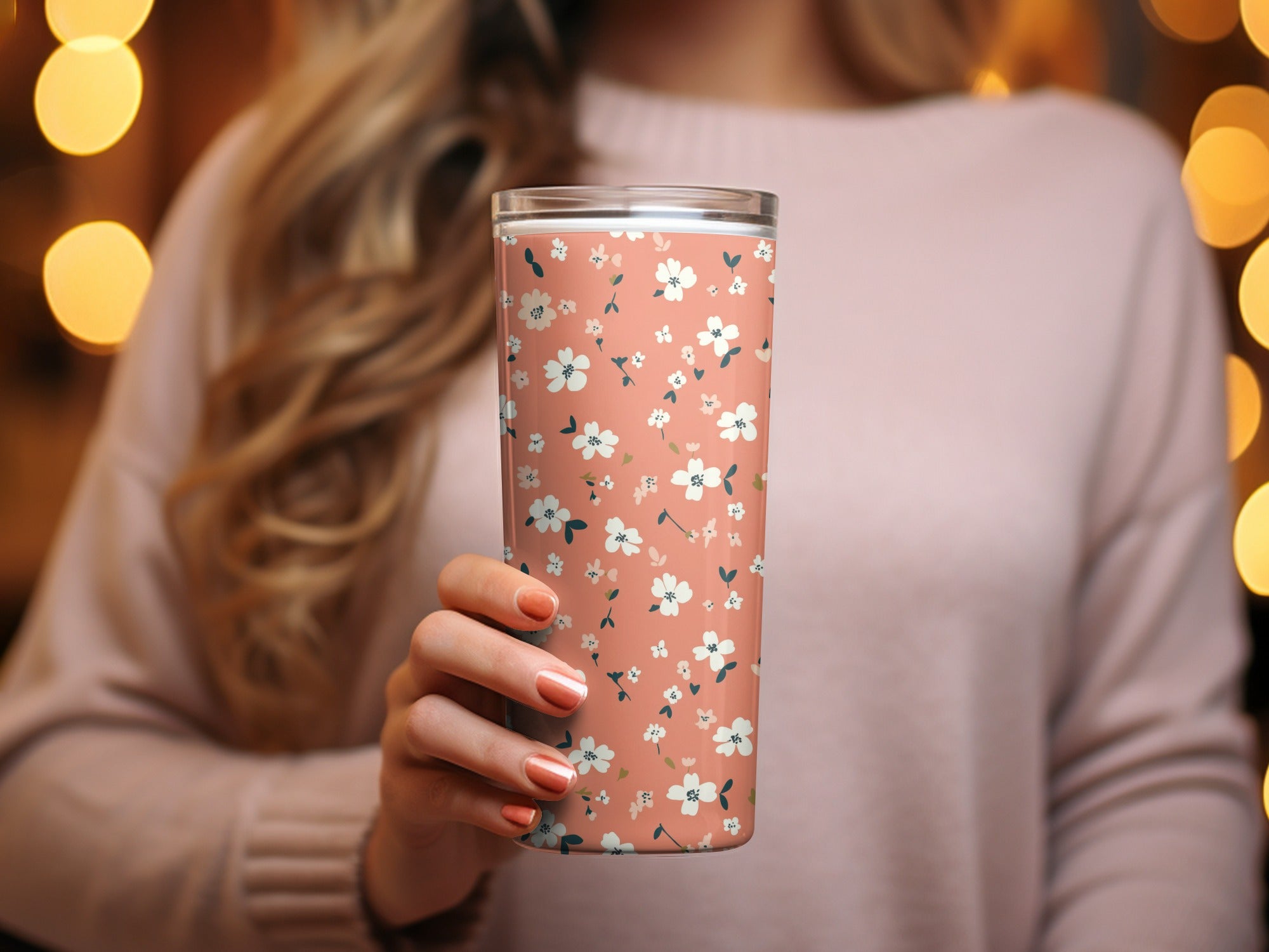 Seamless Blush Pink Flower Background Digital - Moore and Mountain