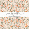Seamless Blush Pink Flower Background Digital - Moore and Mountain