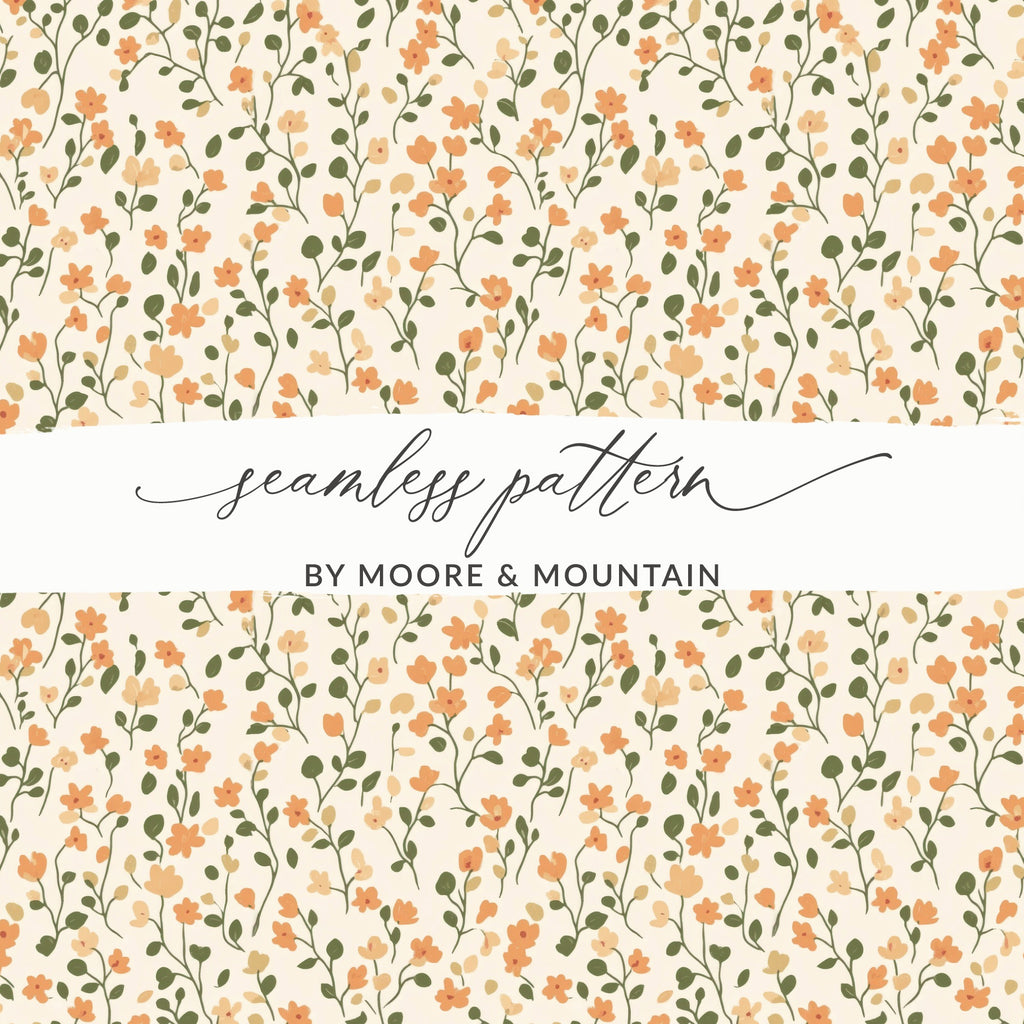 Seamless Blush Pink Flower Background Digital - Moore and Mountain