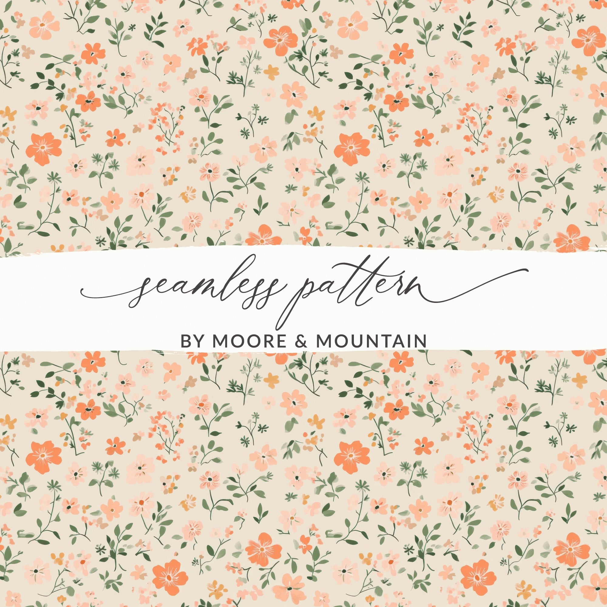 Seamless Blush Pink Flower Background Digital - Moore and Mountain