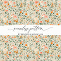Seamless Blush Pink Flower Background Digital - Moore and Mountain
