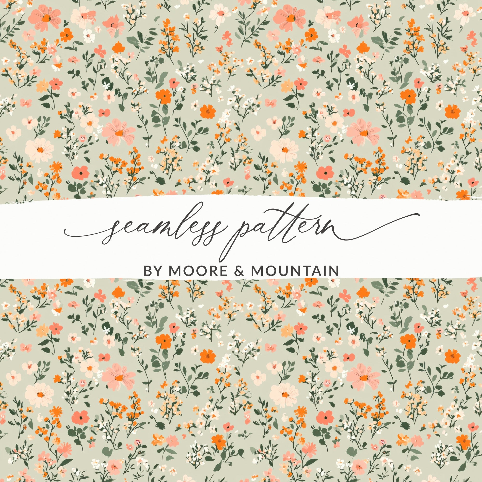Seamless Blush Pink Flower Background Digital - Moore and Mountain