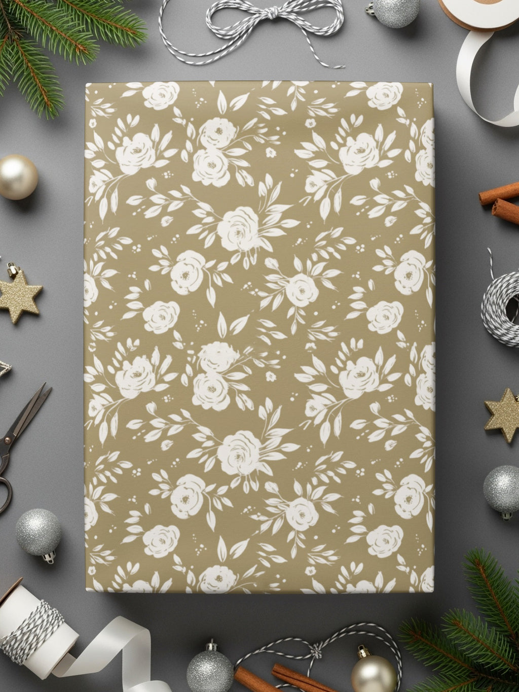 Elegant Floral Design Wrapping Paper for Gifts