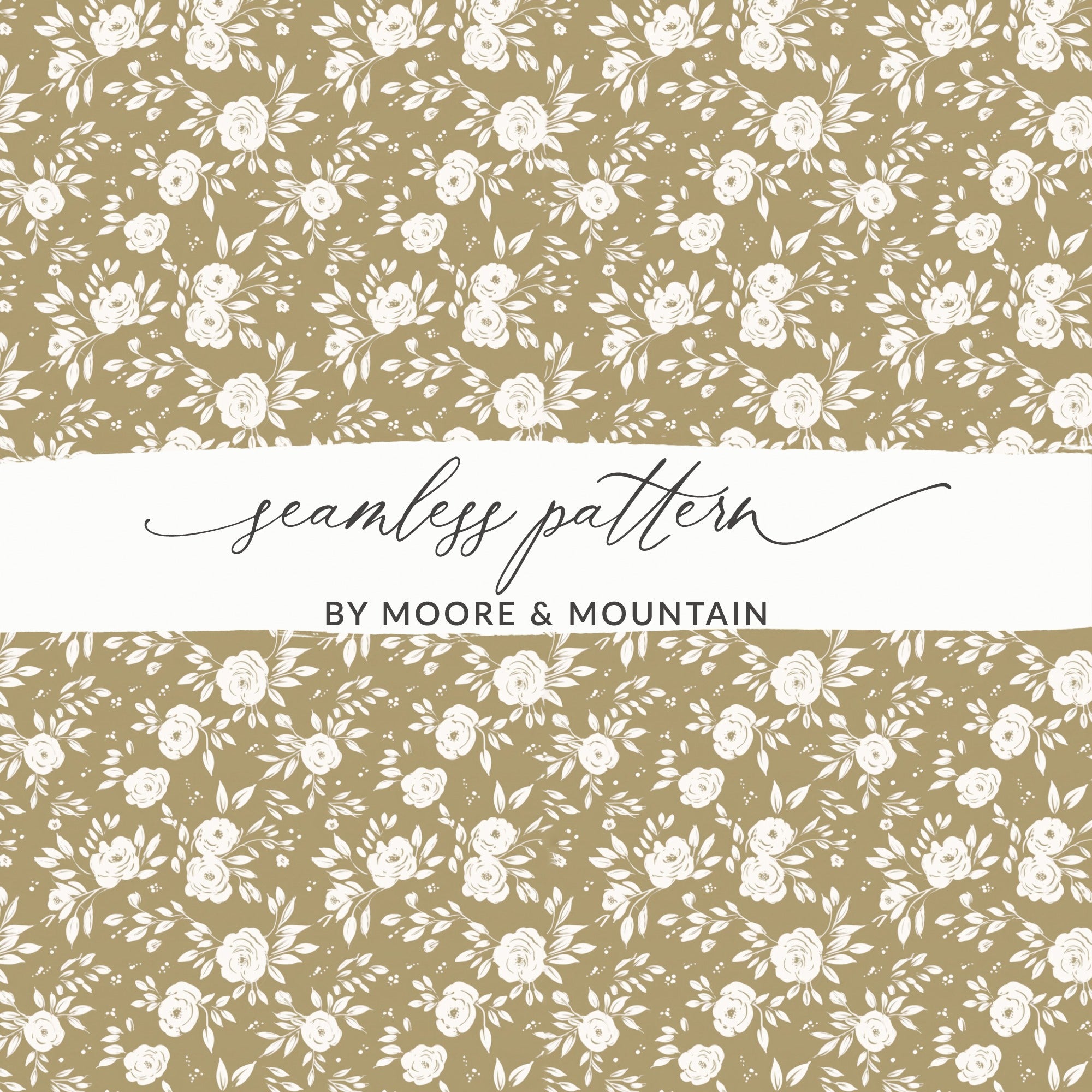 Elegant Floral Seamless Pattern by Moore & Mountain