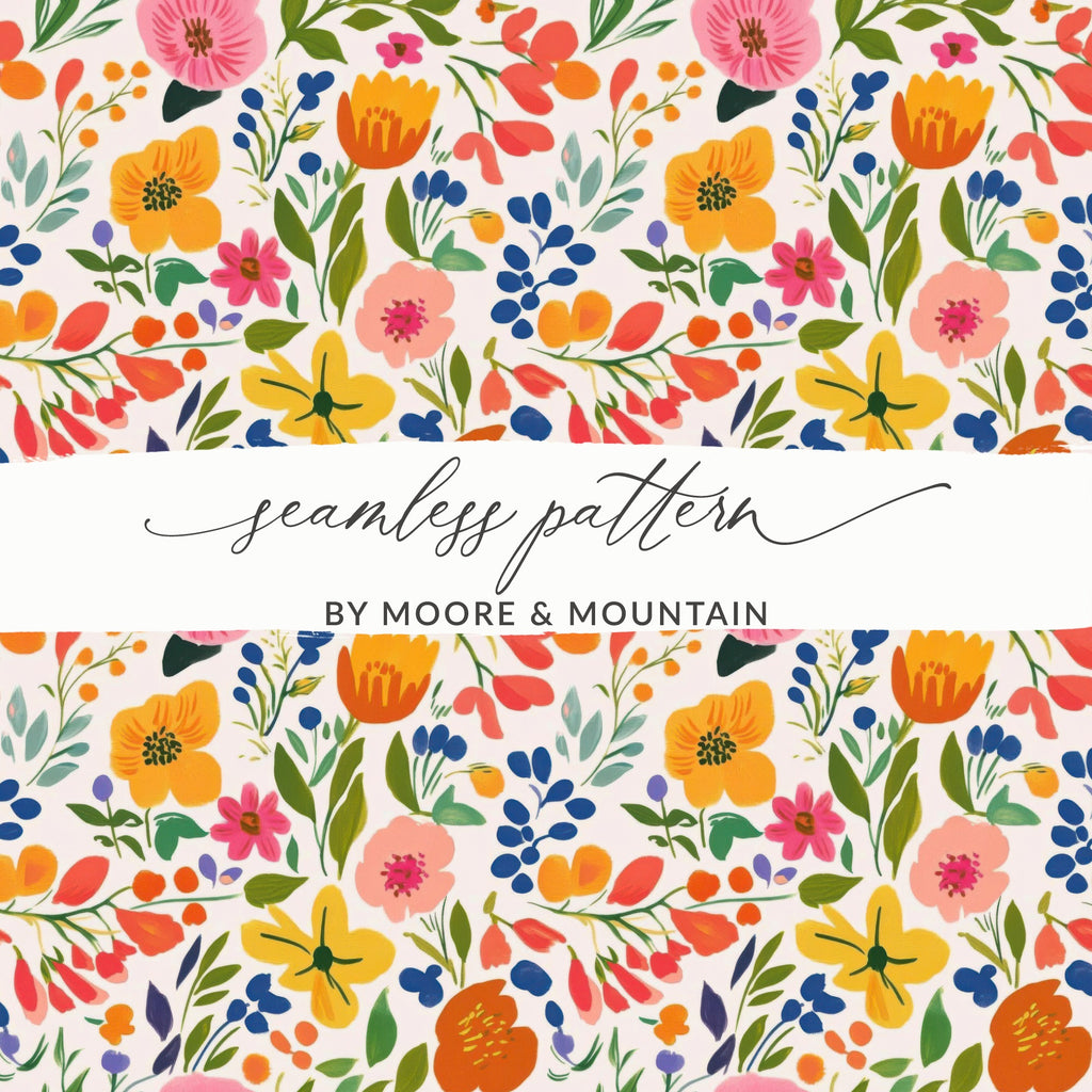Colorful Floral Seamless Pattern by Moore & Mountain