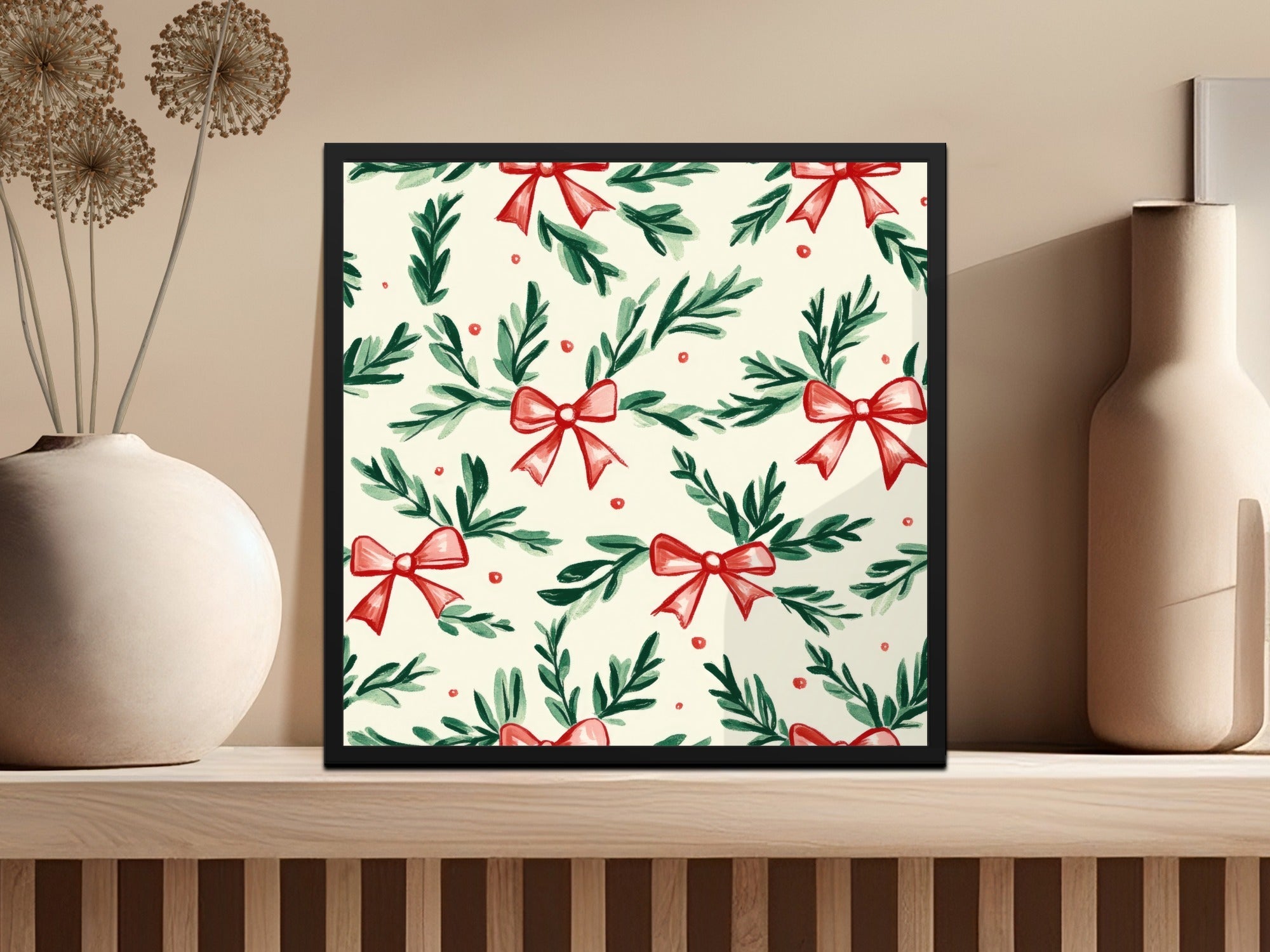 Christmas Digital Paper, Bow Seamless Pattern, Holiday JPEG, Scrapbook Paper, Festive Background, Christmas Design, Digital Download - Moore and Mountain
