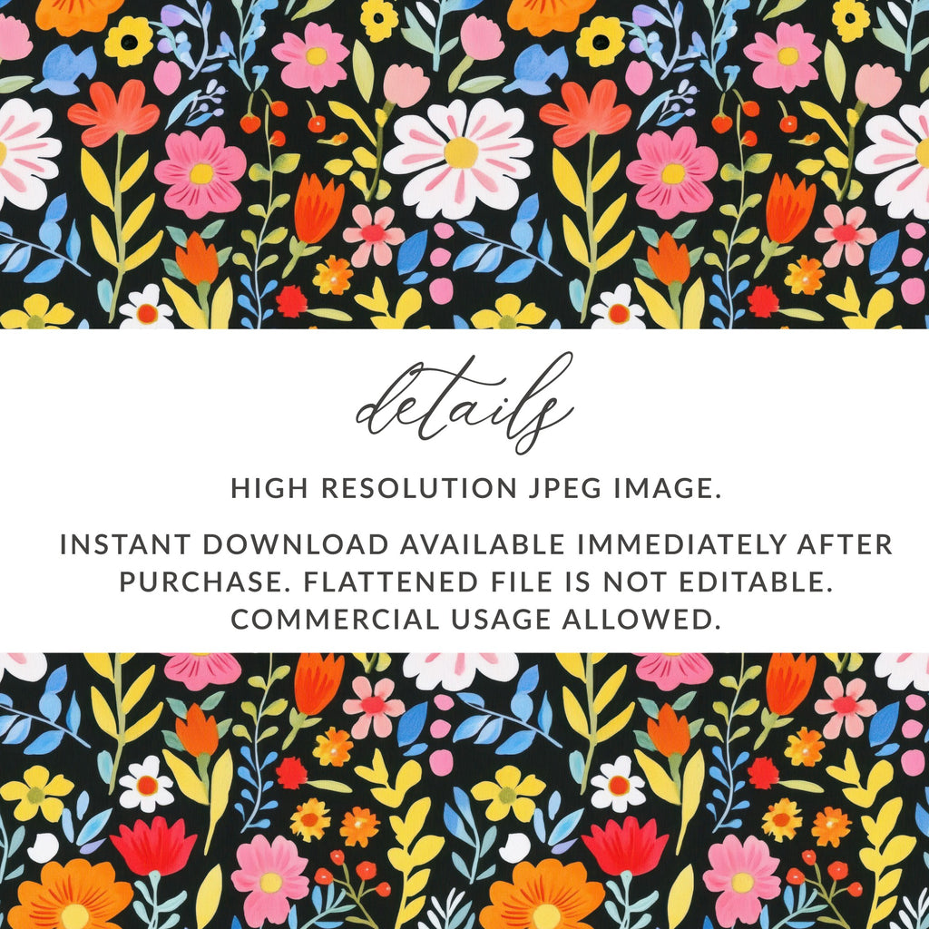 Colorful Floral Pattern High Resolution Printable Image