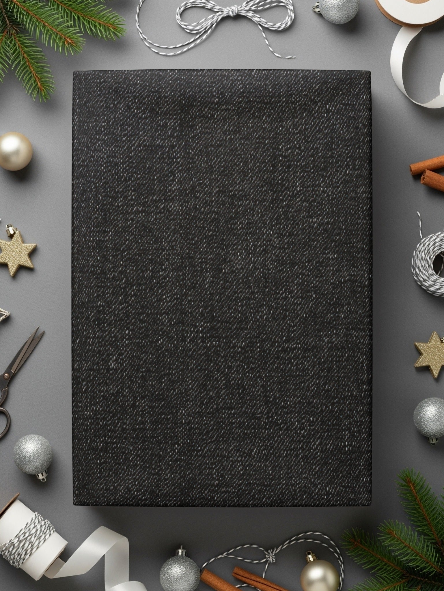 Seamless Denim Black Fabric Pattern Digital - Moore and Mountain