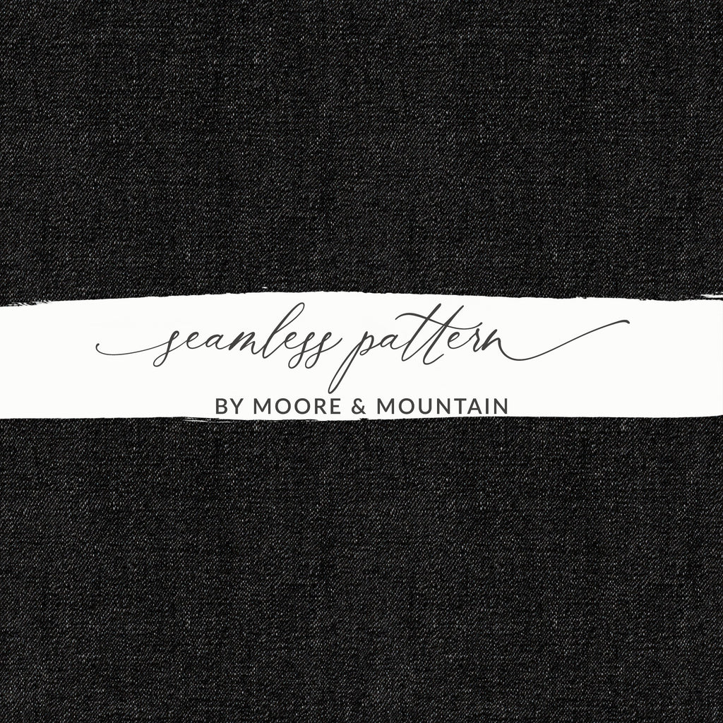 Seamless Denim Black Fabric Pattern Digital - Moore and Mountain