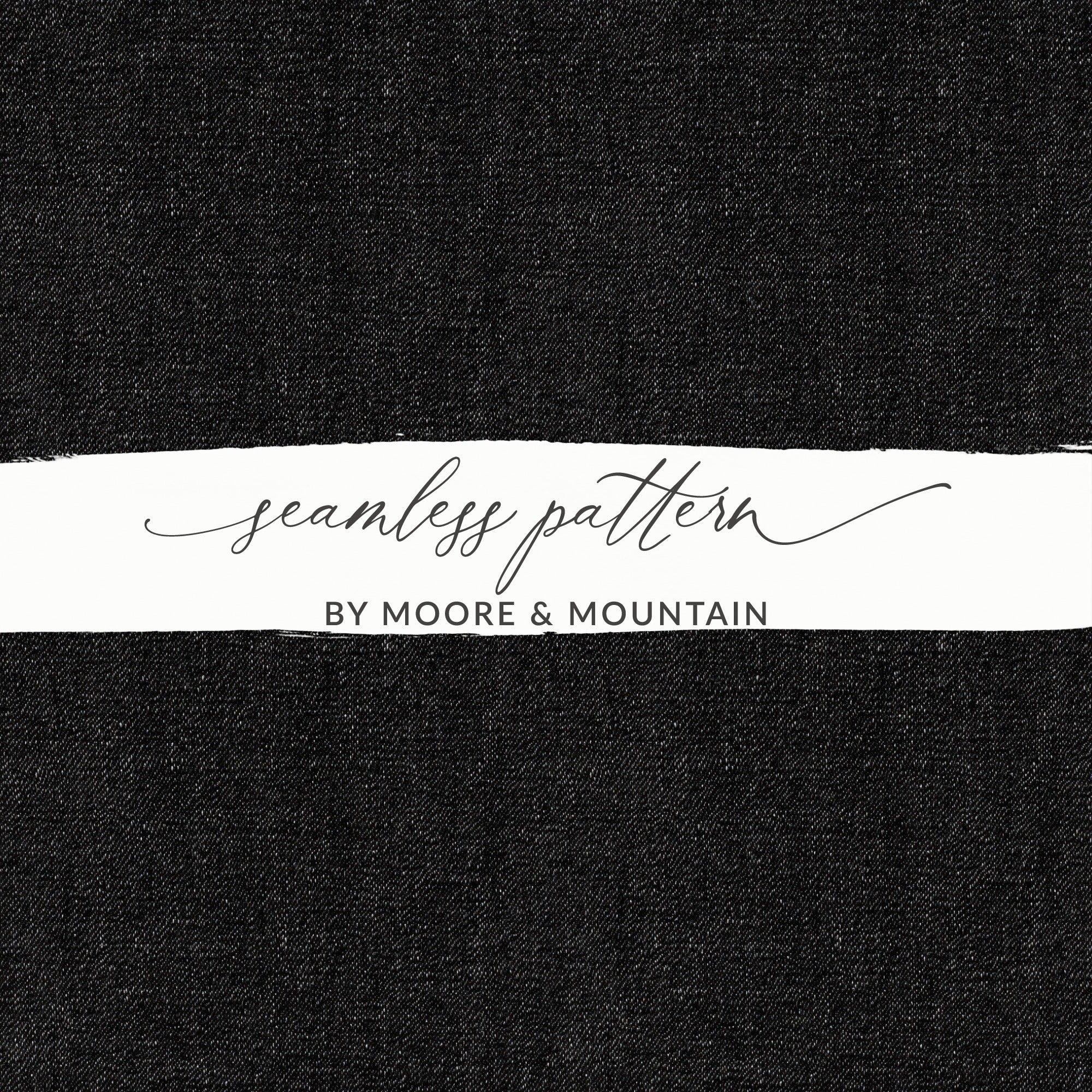 Seamless Denim Black Fabric Pattern Digital - Moore and Mountain
