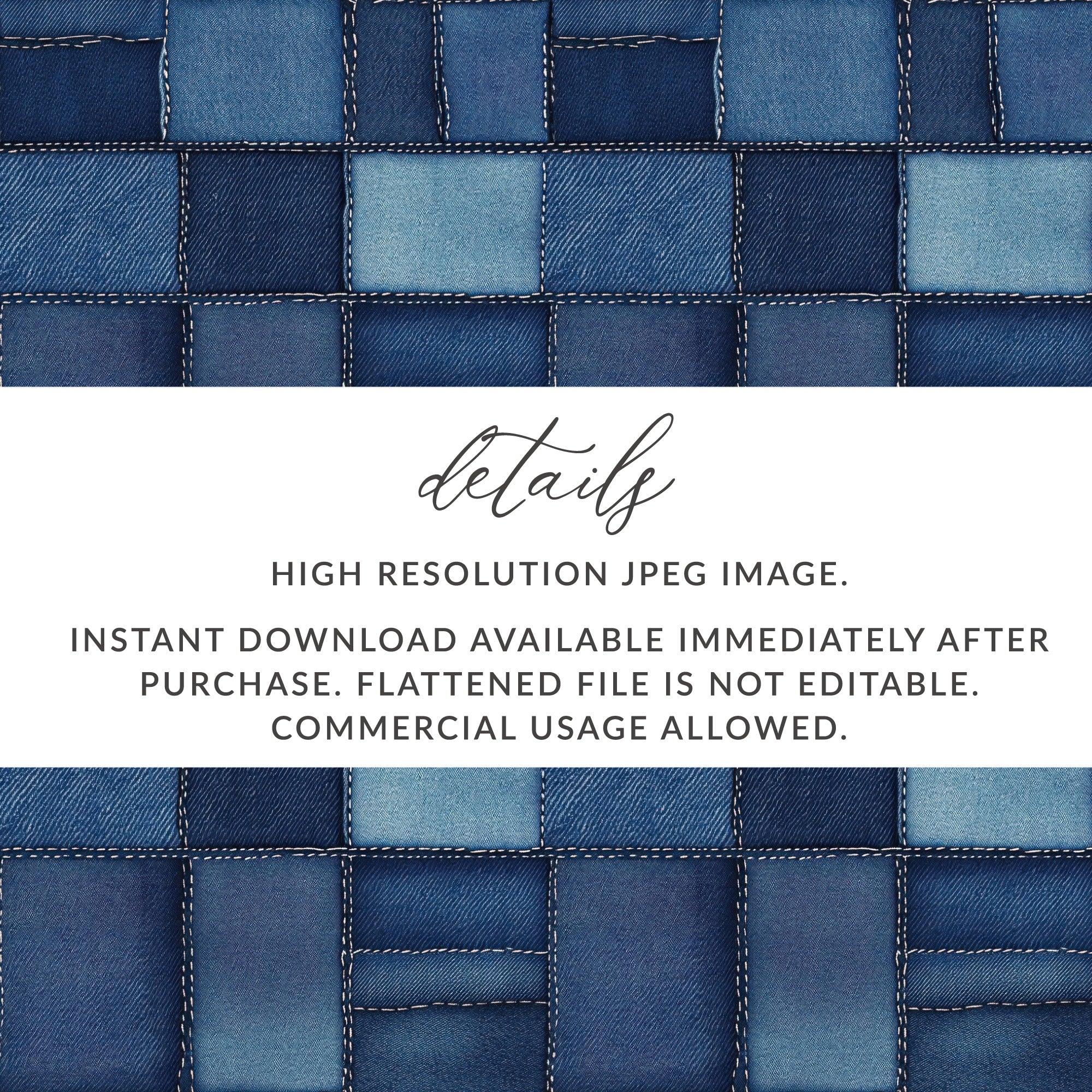 Seamless Denim Blue Jeans Texture Digital - Moore and Mountain