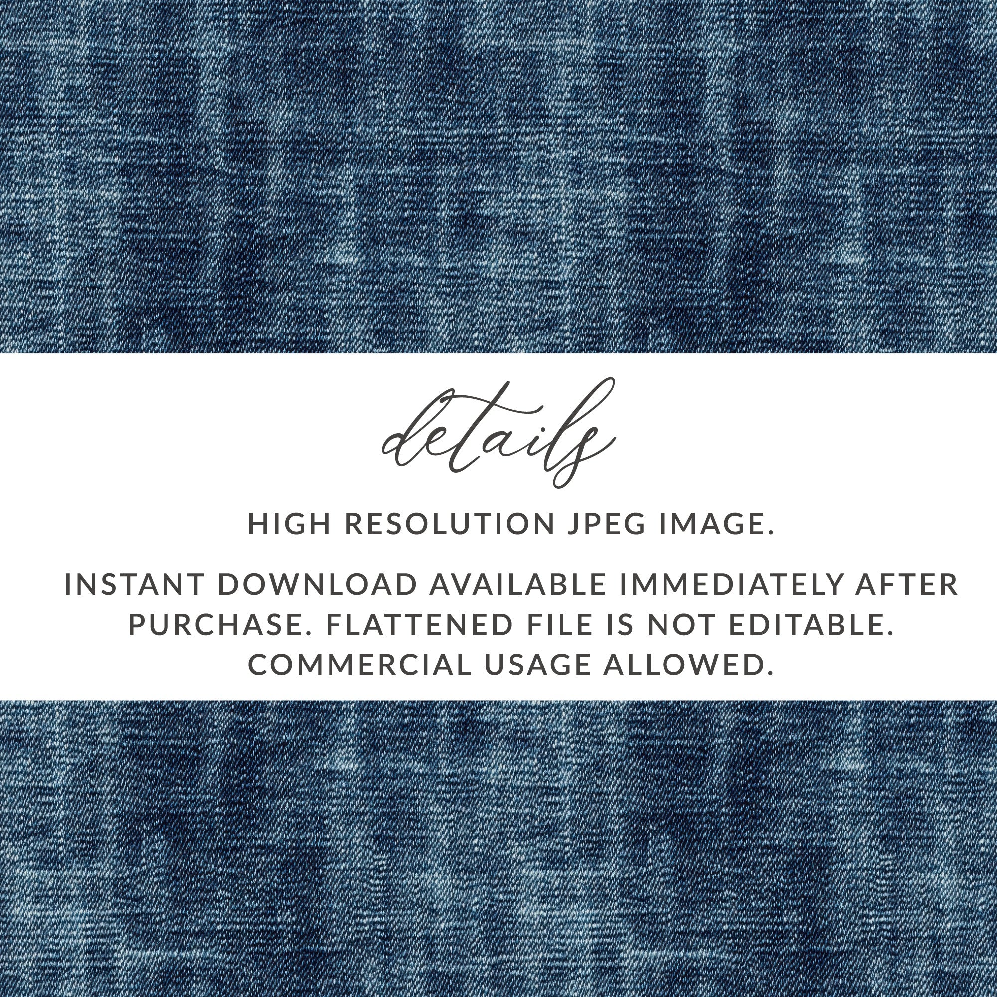 Seamless Denim Blue Jeans Texture Fabric Background Digital - Moore and Mountain