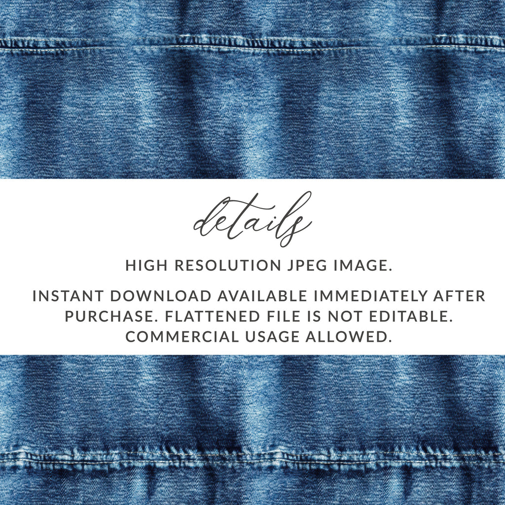 Seamless Denim Detailed Pattern Digital - Moore and Mountain