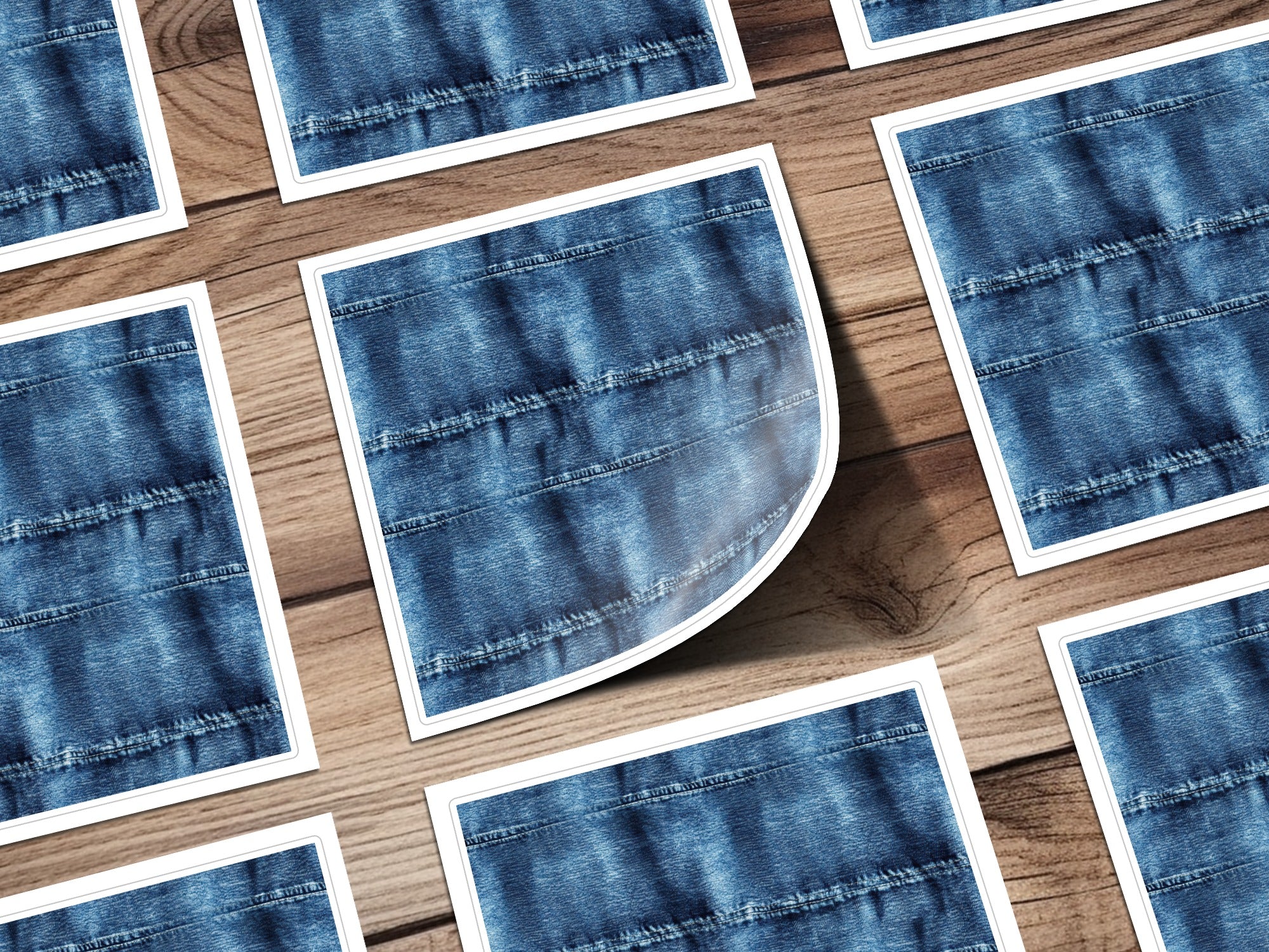 Seamless Denim Detailed Pattern Digital - Moore and Mountain