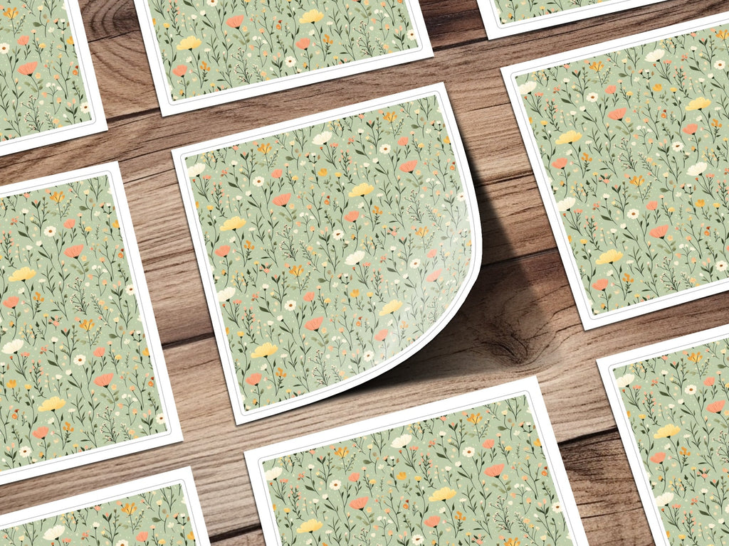 Seamless Floral Pattern Digital Paper, Botanical Repeat Pattern, Spring Flower Print, Fabric Design, Scrapbooking Paper, Digital Download - Moore and Mountain
