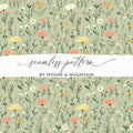 Seamless Floral Pattern Digital Paper, Botanical Repeat Pattern, Spring Flower Print, Fabric Design, Scrapbooking Paper, Digital Download - Moore and Mountain