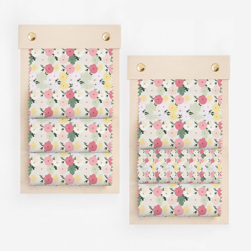 Floral Print Roman Window Blinds Home Decor Product