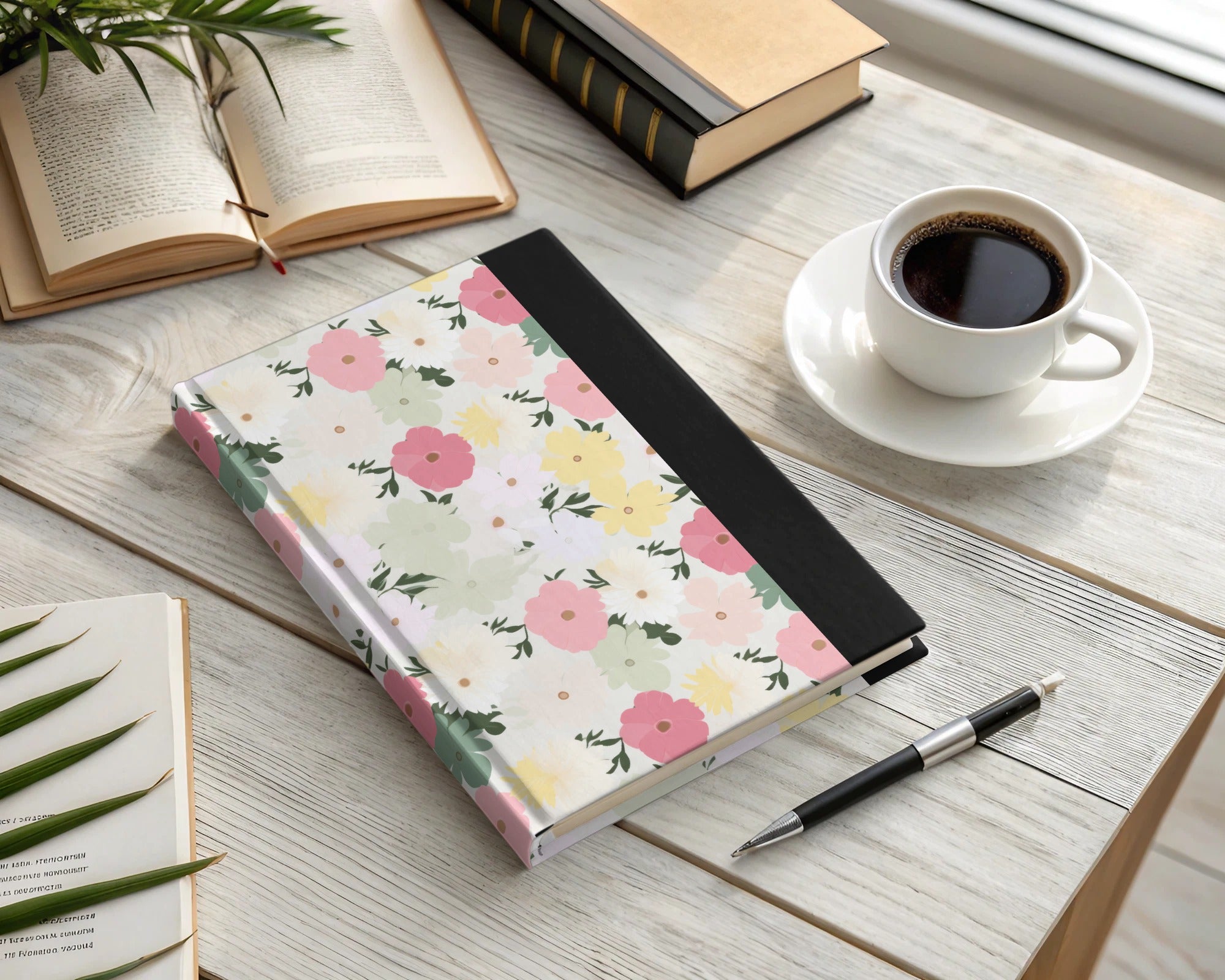 Floral Pattern Hardcover Notebook for Everyday Use
