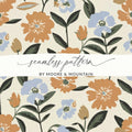 Seamless Floral Pattern Digital Paper, Flower Repeat Pattern, Earth Tone Fabric Design, Commercial Use Image, JPEG Printable Art - Moore and Mountain