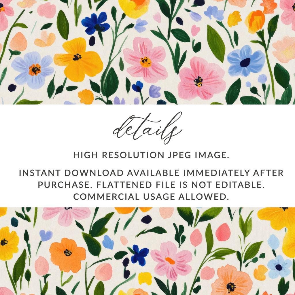 Colorful Floral Pattern High Resolution JPEG Image