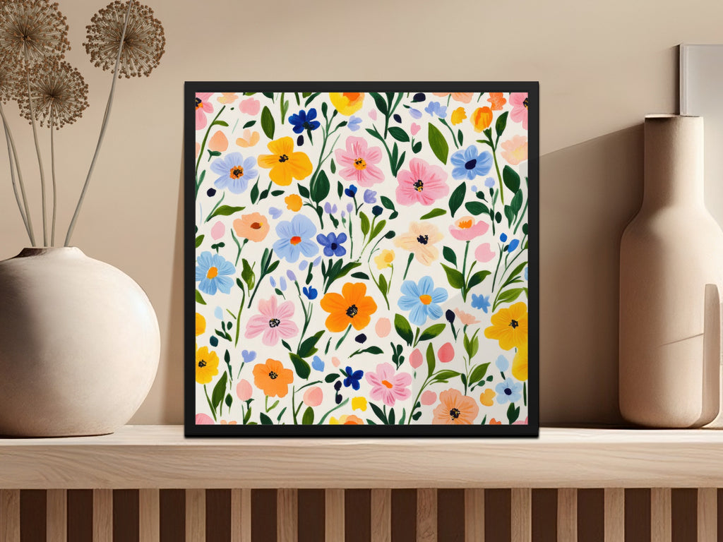 Colorful Floral Art Print for Home Decor Product