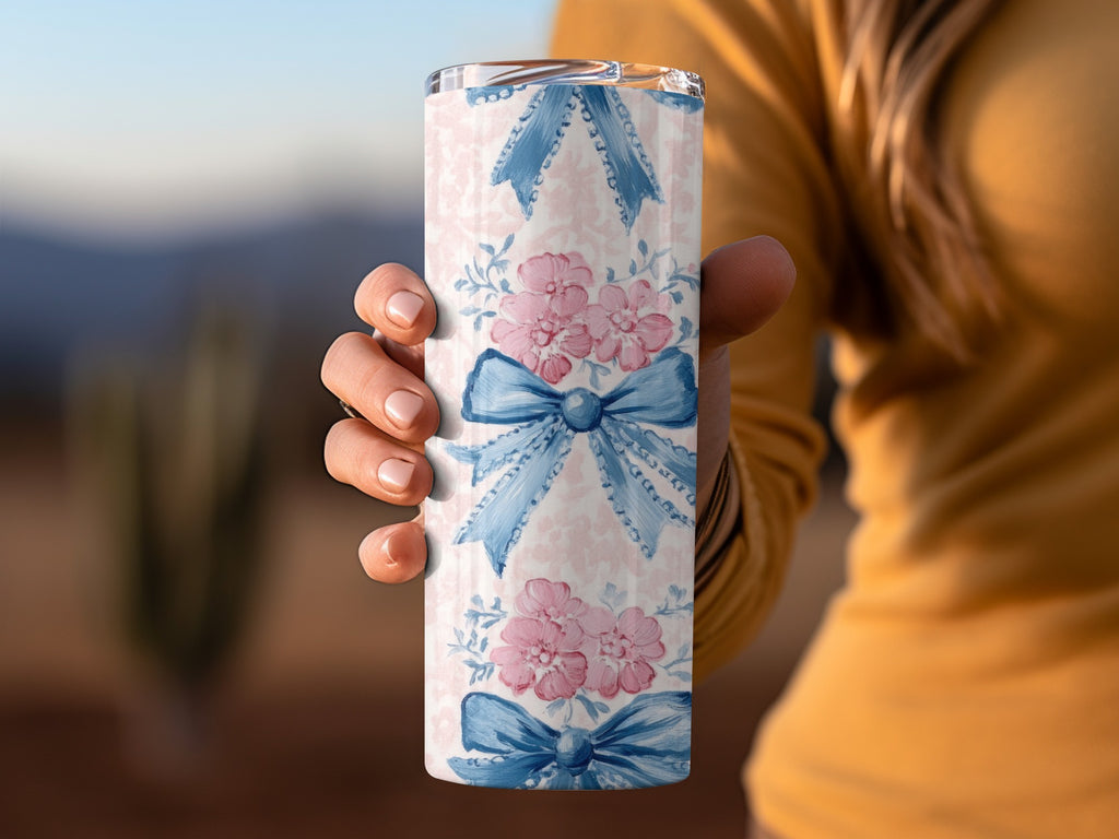 Seamless Grandmillenial Floral Bow Pattern Decoration Digital - Moore and Mountain