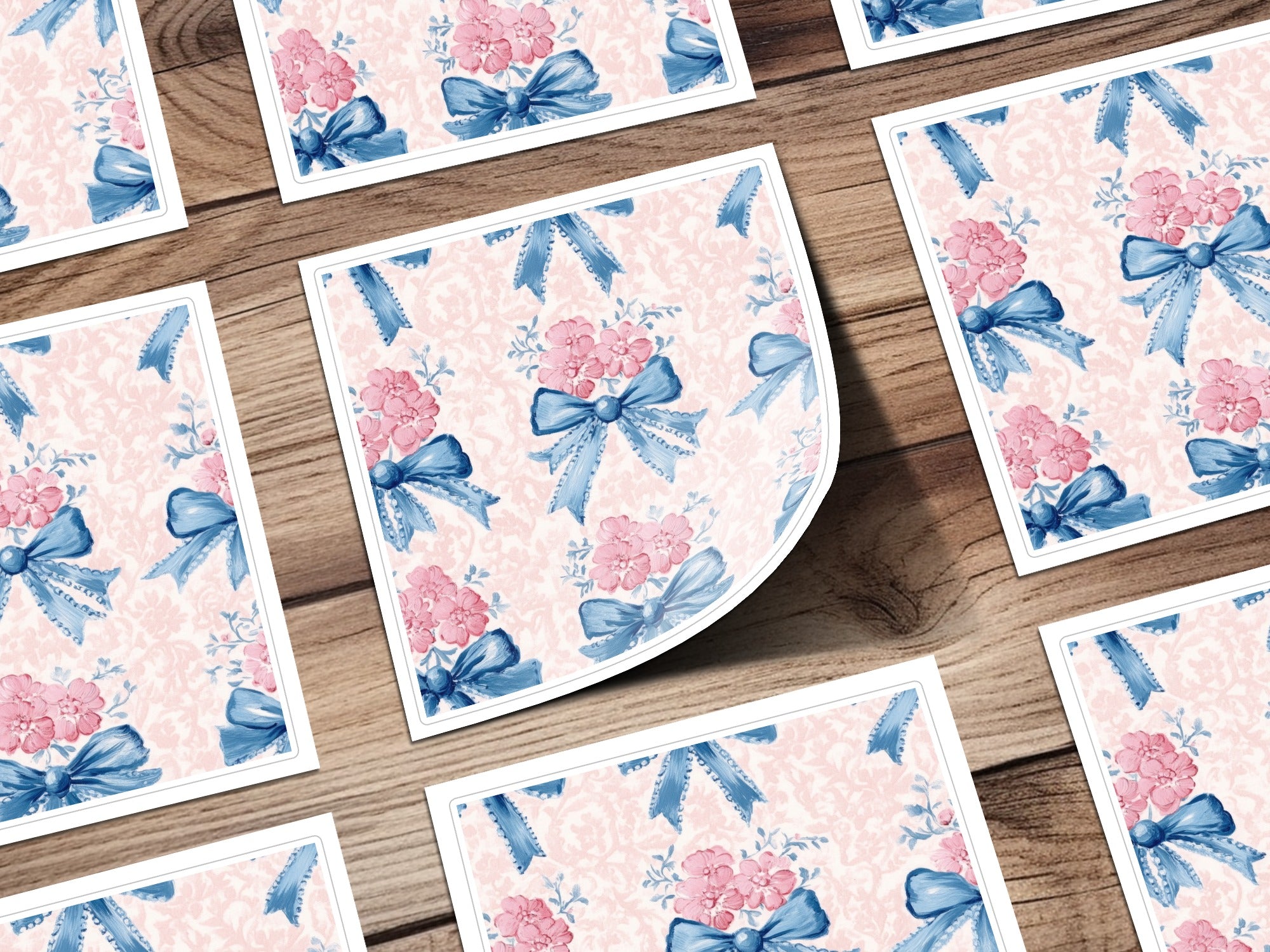 Seamless Grandmillenial Floral Bow Pattern Decoration Digital - Moore and Mountain