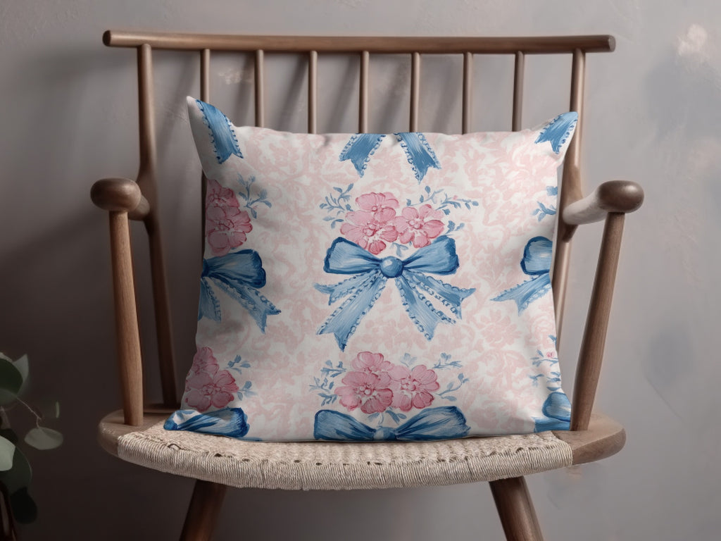 Seamless Grandmillenial Floral Bow Pattern Decoration Digital - Moore and Mountain