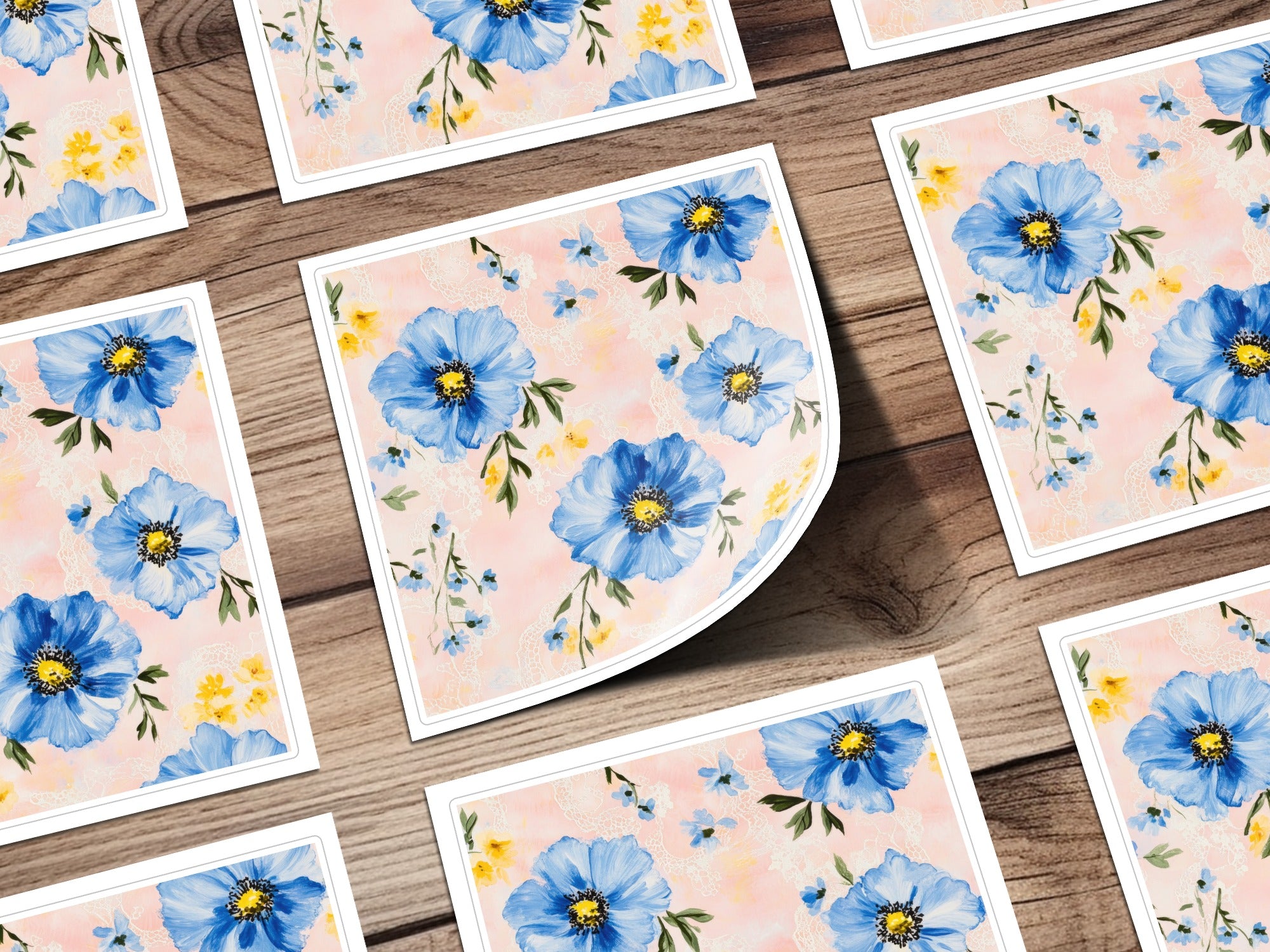 Seamless Grandmillenial Floral Pattern with Lace Digital - Moore and Mountain