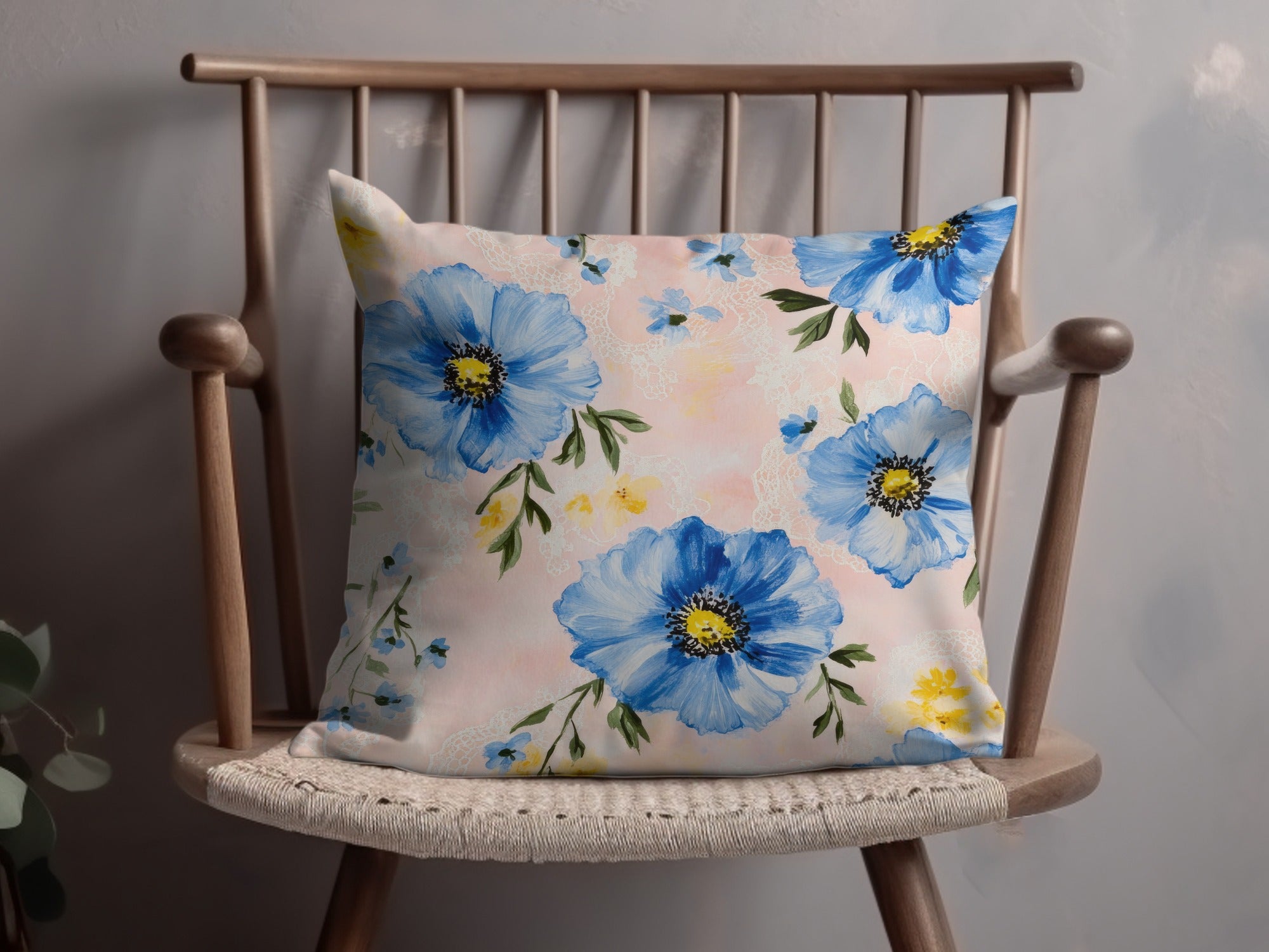 Seamless Grandmillenial Floral Pattern with Lace Digital - Moore and Mountain
