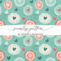 Seamless Heart Pattern Digital Paper, Floral Lace Heart Background, Valentines Day Printable Pattern, Scrapbook Paper, Digital Download - Moore and Mountain