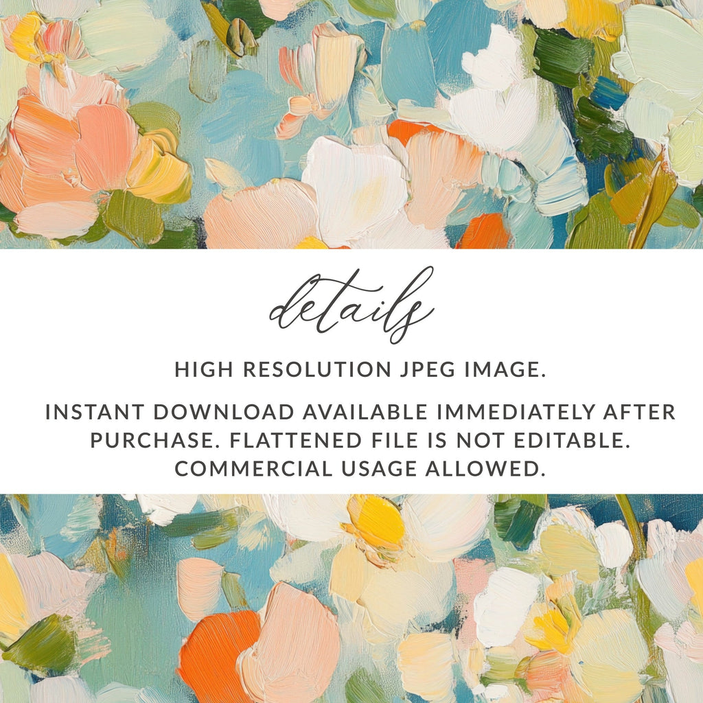 Seamless Impressionistic Blooming Floral Fine Art Pattern - Moore and Mountain