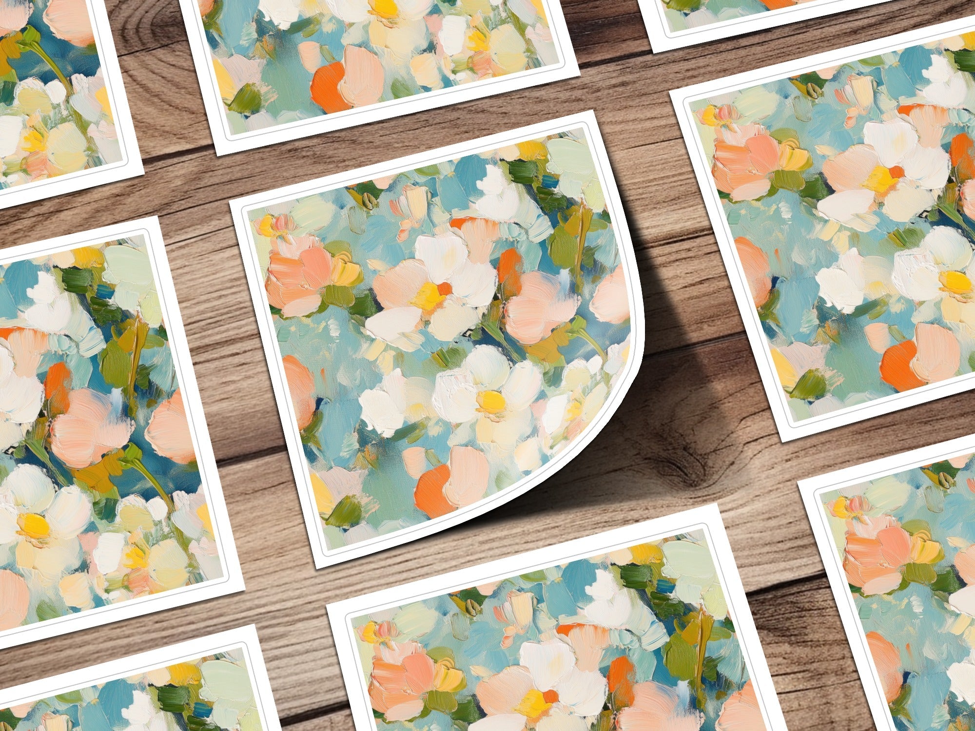 Seamless Impressionistic Blooming Floral Fine Art Pattern - Moore and Mountain