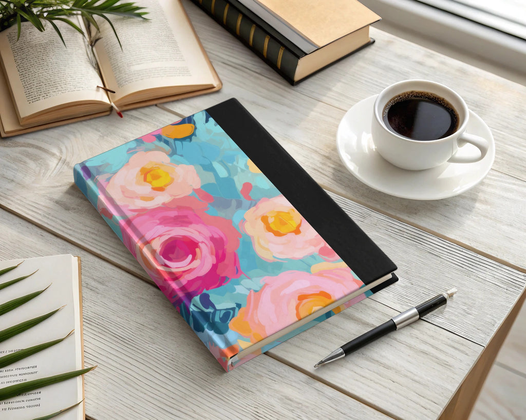 Vibrant Floral Design Hardcover Notebook Journaling Book