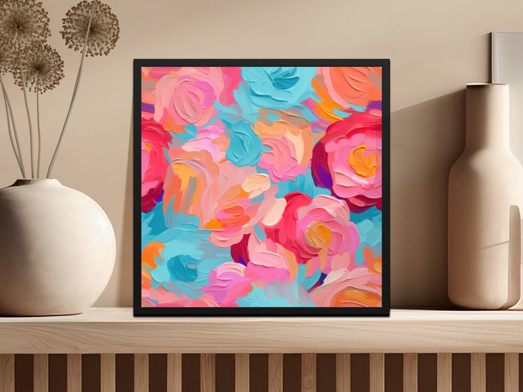 Colorful Abstract Floral Artwork Print for Home Decor