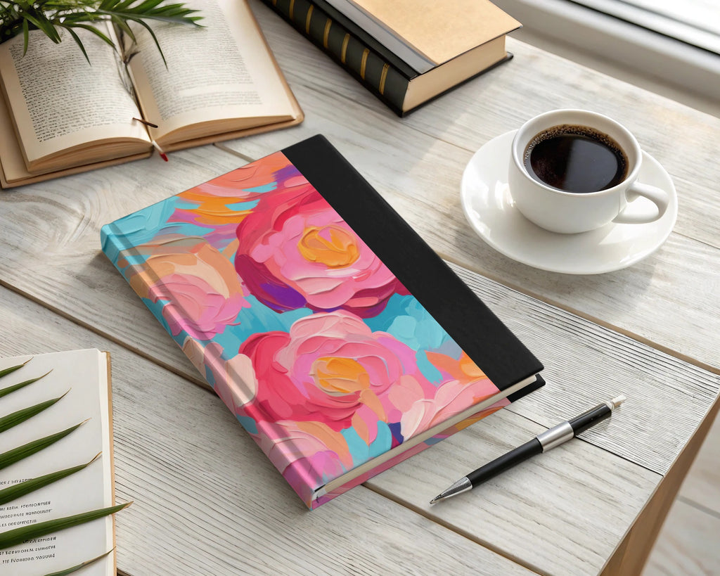 Colorful Floral Design Hardcover Notebook for Creative Writing