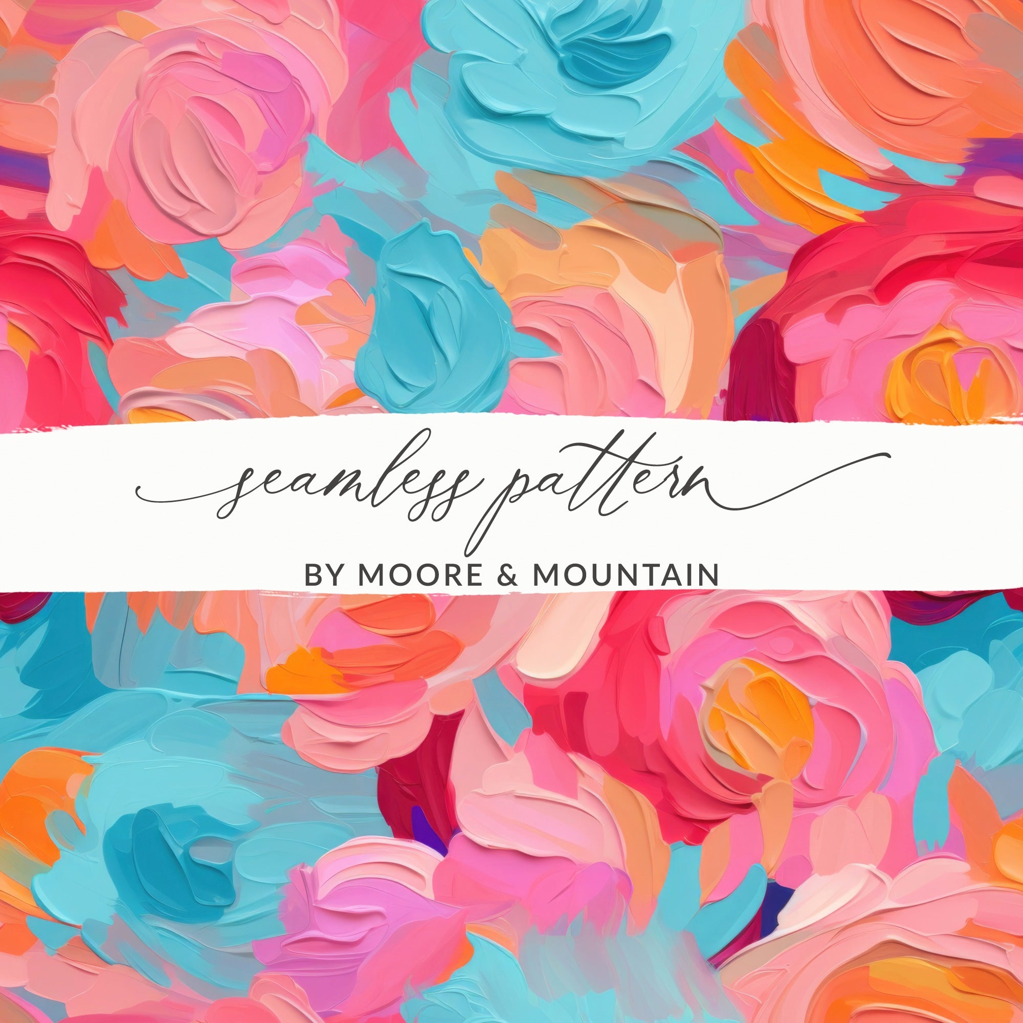 Vibrant Abstract Floral Seamless Pattern Design