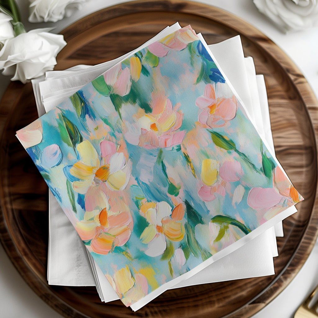 Seamless Impressionistic Floral Acrylic Fine Art Digital - Moore and Mountain