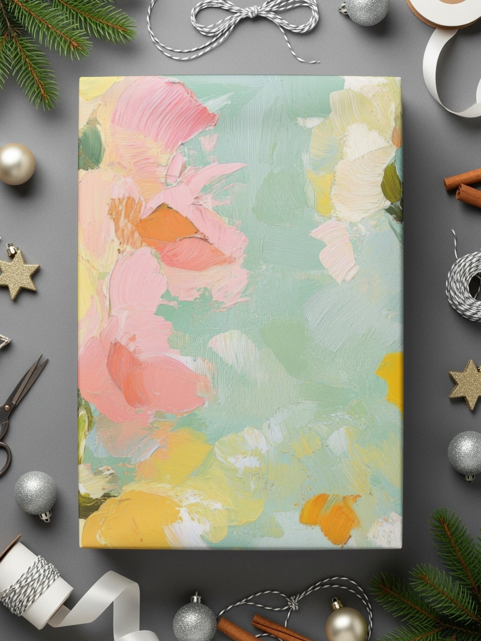 Seamless Impressionistic Floral Art Print Soft Hues Digital - Moore and Mountain