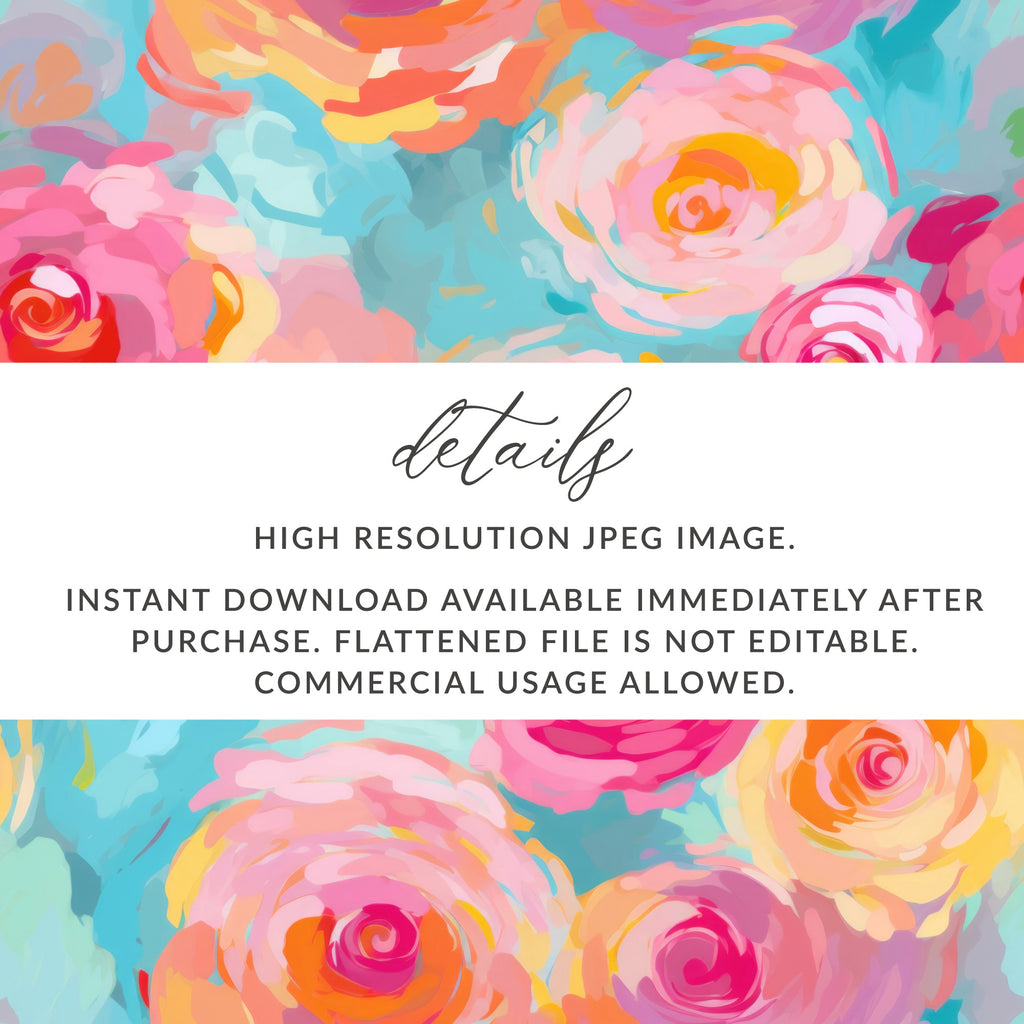 Vibrant Floral High Resolution Digital Download Image