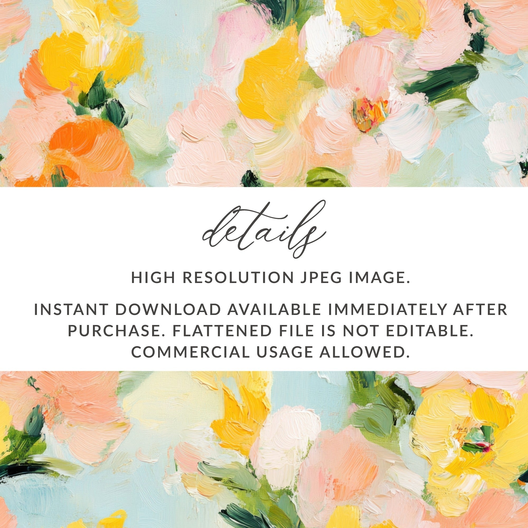 Seamless Impressionistic Floral Delight Texture Fine Art - Moore and Mountain
